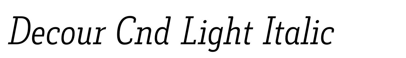 Decour Cnd Light Italic